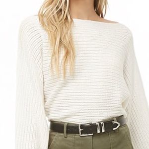 NWT Ribbed Boat Neck Sweater